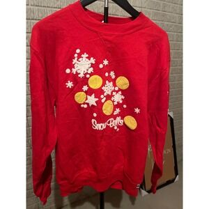 Vintage‎ Russell Athletic Snowballs Sweatshirt Red Holiday Winter